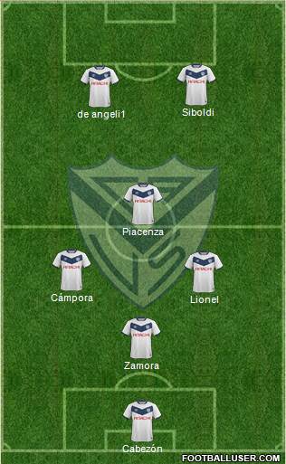Vélez Sarsfield 4-3-1-2 football formation