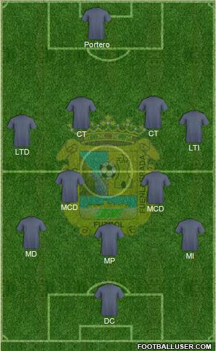 C.F. Fuenlabrada 4-2-3-1 football formation