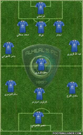 Al-Hilal (KSA) 3-5-2 football formation