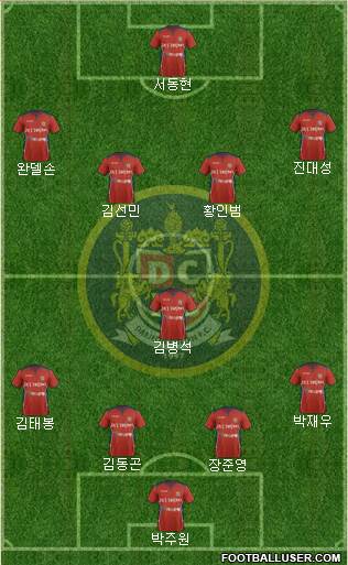 Daejeon Citizen 4-1-4-1 football formation