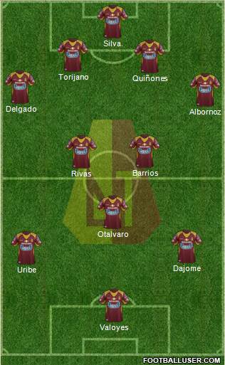 CC Deportes Tolima 4-2-3-1 football formation