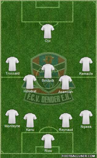 FCV Dender E.H. 4-5-1 football formation