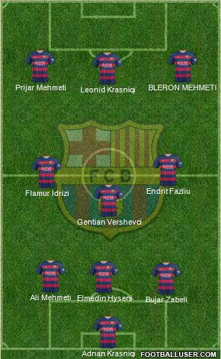 F.C. Barcelona 4-3-3 football formation