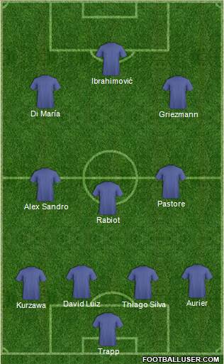 Euro 2016 Team 4-1-4-1 football formation