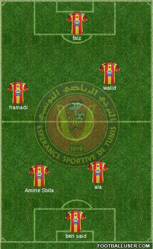 Espérance Sportive de Tunis 3-5-2 football formation