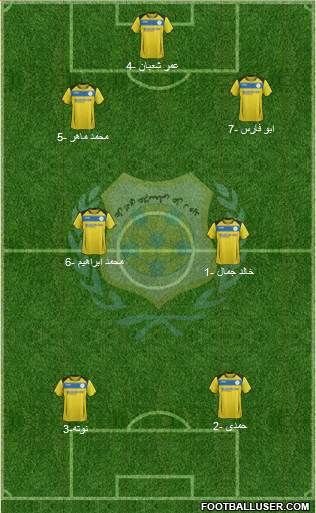 Ismaily Sporting Club 3-5-1-1 football formation