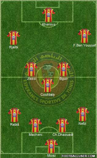 Espérance Sportive de Tunis 4-1-2-3 football formation