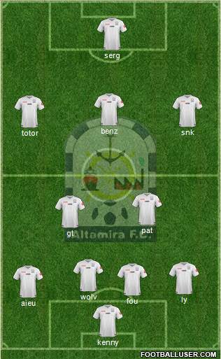 Club Altamira F.C. 4-3-2-1 football formation