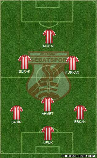 Akçaabat Sebatspor 4-1-4-1 football formation
