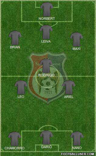 Sambonifacese 4-2-1-3 football formation