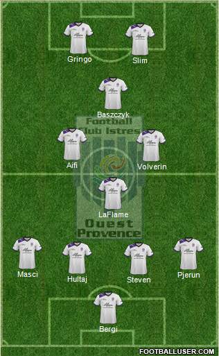 Football Club Istres Ouest-Provence 3-4-2-1 football formation