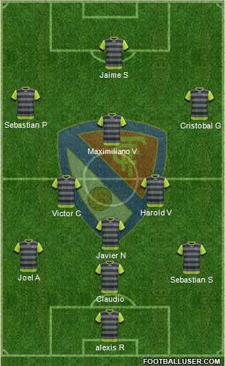Terrassa F.C., S.A.D. 4-2-3-1 football formation