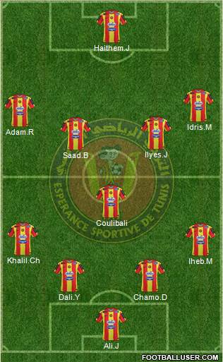 Espérance Sportive de Tunis 4-1-4-1 football formation