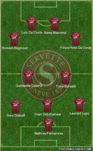 Servette de Genève Football 4-2-3-1 football formation