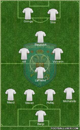 Serbian White Eagles Football Club 3-4-2-1 football formation
