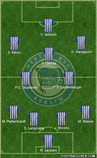 Hertha BSC Berlin 4-2-3-1 football formation