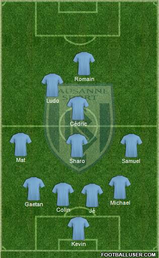 FC Lausanne-Sport 4-3-2-1 football formation