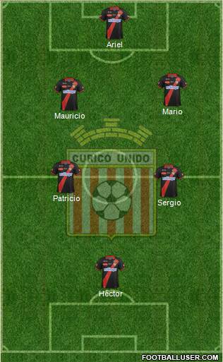 CD Provincial Curicó Unido 3-4-2-1 football formation