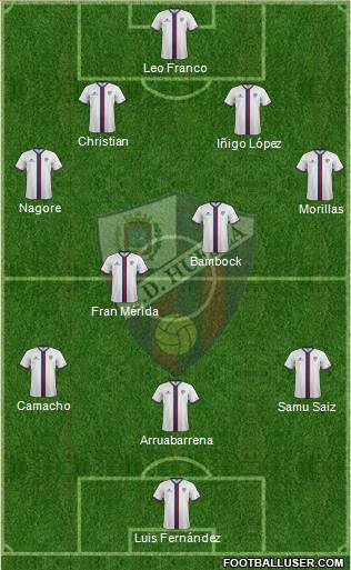 S.D. Huesca 4-2-3-1 football formation