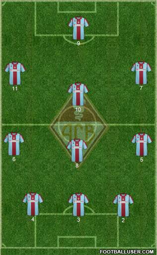 AC Bellinzona 3-4-2-1 football formation