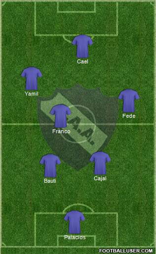 Alvarado 4-3-2-1 football formation