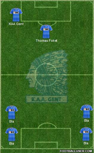 KAA Gent 4-2-3-1 football formation