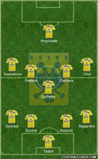 K Sint-Truidense VV 4-1-4-1 football formation