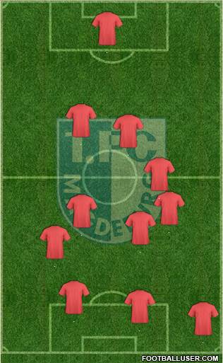 1.FC Magdeburg 5-4-1 football formation