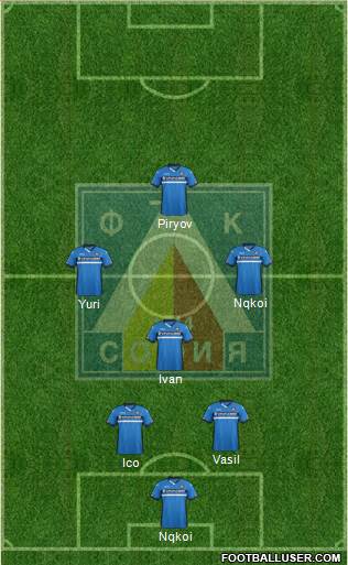 Levski (Sofia) 4-1-3-2 football formation