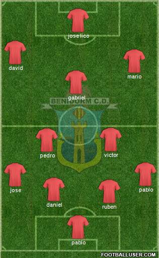 Benidorm C.D. 4-2-3-1 football formation