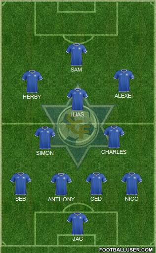 Sport Clube Freamunde 4-2-3-1 football formation