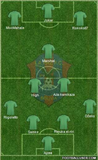 La Paz FC 4-2-1-3 football formation