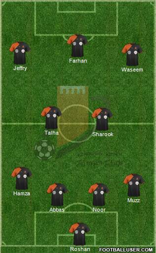 Ajman 4-2-3-1 football formation