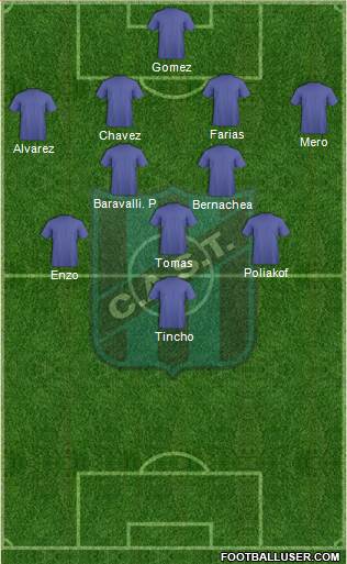 San Telmo 4-2-3-1 football formation