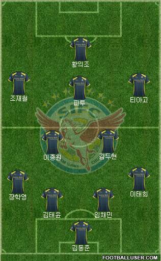 Seongnam Ilhwa Chunma football formation