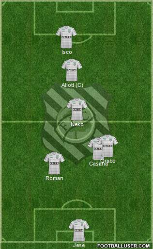 Figueirense FC 4-1-3-2 football formation