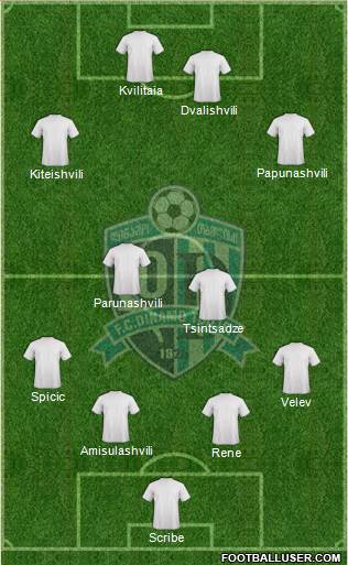 Dinamo Tbilisi 4-2-2-2 football formation