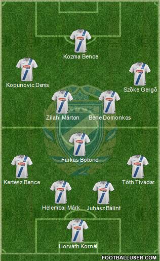 MTK Budapest FC 4-1-4-1 football formation