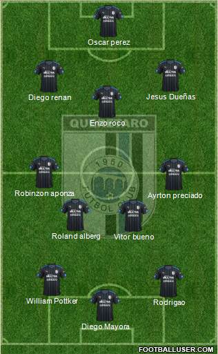 Club de Fútbol Gallos Blancos 3-5-2 football formation