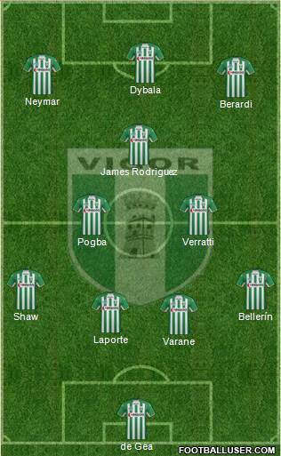 Vigor Lamezia 4-2-1-3 football formation