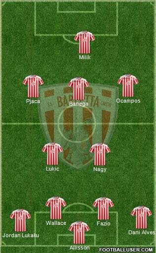 Barletta 4-2-3-1 football formation