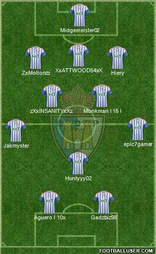 S.D. Ponferradina 3-5-2 football formation