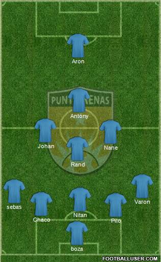 AD Municipal Puntarenas 5-4-1 football formation