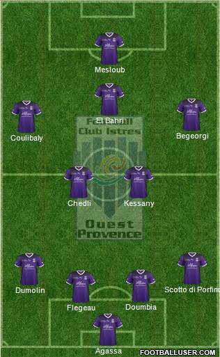 Football Club Istres Ouest-Provence 4-2-3-1 football formation