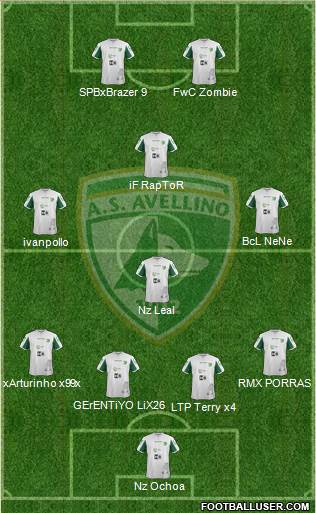 Avellino 4-4-2 football formation