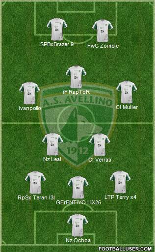 Avellino 3-5-2 football formation