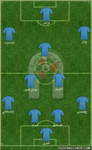 Al-Ansar (KSA) 4-3-2-1 football formation