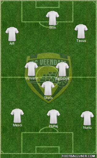 BV Veendam 4-1-2-3 football formation