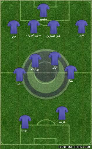 Al-Hilal Omdurman 4-4-2 football formation