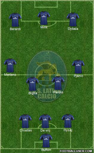 Latina 3-4-3 football formation